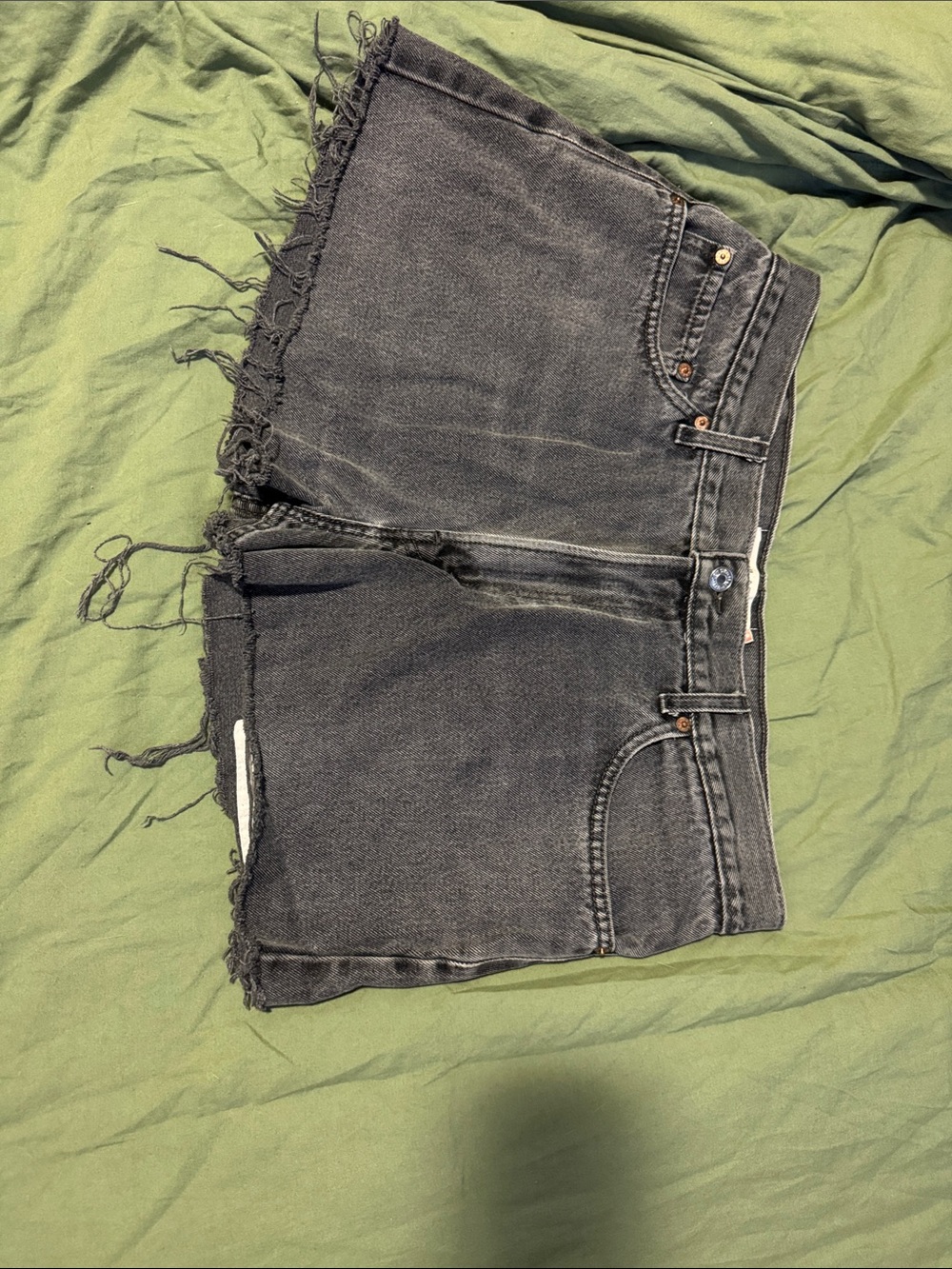 Levi’s 505 Distressed High-Rise Denim Shorts